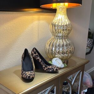 BCBGeneration Animal Print Wedge Heels